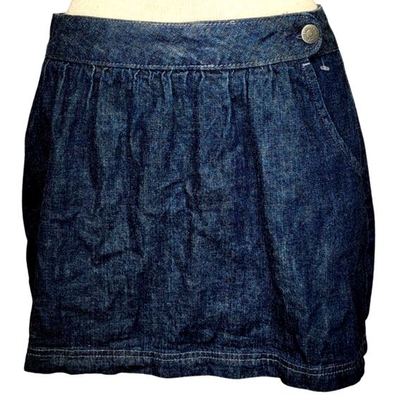 Denim Mini Jean Skirt with Pockets Size 4 - Picture 1 of 5